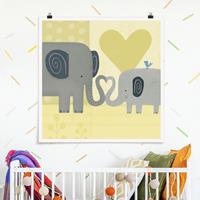 Klebefieber Poster Mama und ich - Elefanten