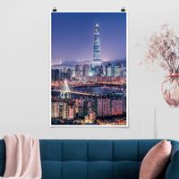 Klebefieber Poster Lotte World Tower bei Nacht