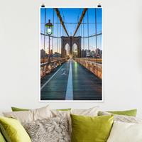 Klebefieber Poster Morgenblick von der Brooklyn Bridge