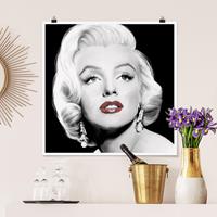 Klebefieber Poster Marilyn mit Ohrschmuck