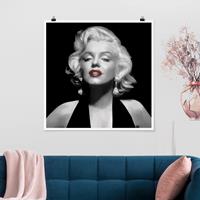 Klebefieber Poster Marilyn mit roten Lippen