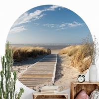 Runde Fototapete selbstklebend Ostsee Strand