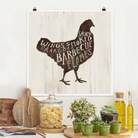 Klebefieber Poster Bauernhof BBQ - Huhn