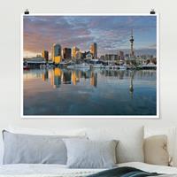 Klebefieber Poster Auckland Skyline Sonnenuntergang