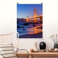 Klebefieber Poster Golden Gate Bridge am Abend