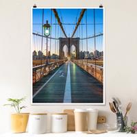 Klebefieber Poster Morgenblick von der Brooklyn Bridge