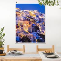 Klebefieber Poster Santorini at night