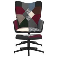 VIDAXL Relaxsessel Mit Hocker Patchwork Stoff