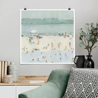 Klebefieber Poster Sandbank im Meer I