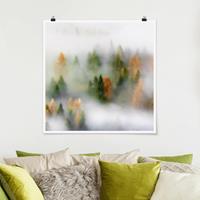 Klebefieber Poster Nebelwald im Herbst