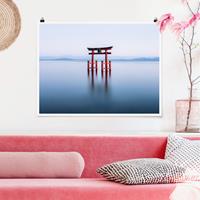 Klebefieber Poster Torii im Wasser