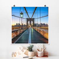 Klebefieber Poster Morgenblick von der Brooklyn Bridge