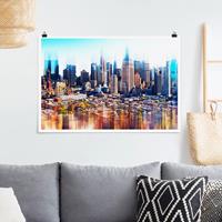 Klebefieber Poster Manhattan Skyline Urban Stretch