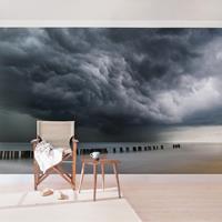 Klebefieber Fototapete Strand Sturmwolken über der Ostsee