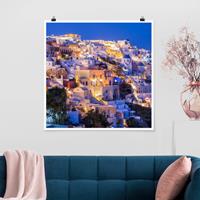 Klebefieber Poster Santorini at night