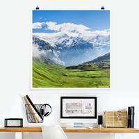 Klebefieber Poster Schweizer Alpenpanorama