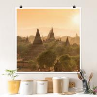 Klebefieber Poster Sonnenuntergang über Bagan