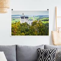 Klebefieber Poster Schloss Neuschwanstein Panorama