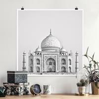 Klebefieber Poster Taj Mahal in Grau