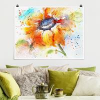 Klebefieber Poster Painted Sunflower