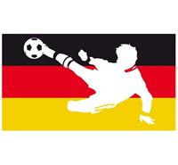 Wall-Art Wandfolie Duitsland vlag + voetballer (1 stuk)