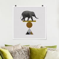 Klebefieber Poster Balancekunst Elefant