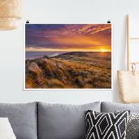 Klebefieber Poster Sonnenaufgang am Strand auf Sylt