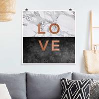 Klebefieber Poster Love Kupfer und Marmor