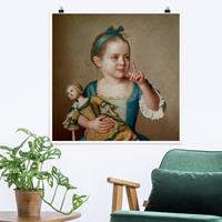 Klebefieber Poster Jean Etienne Liotard - Mädchen mit Puppe