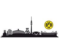 Wall-Art Wandfolie Voetbal Borussia Dortmund skyline met logo (1 stuk)
