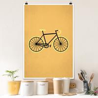 Klebefieber Poster Fahrrad in Gelb