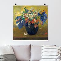 Klebefieber Poster Paul Gauguin - Vase mit Blumen