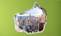 Conni Oberkircher´s Wandfolie 3D sticker beton NY Skyline Flatgebouwen, stad, hoofdstad