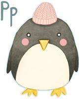 Wall-Art Wandfolie Pinguïn Penguin letter P (1 stuk)