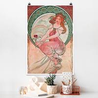 Klebefieber Poster Kunstdruck Alfons Mucha - Vier Künste - Die Malerei