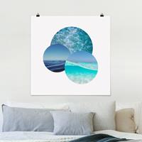 Klebefieber Poster Ozeane im Kreis