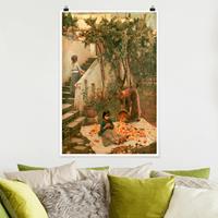 Klebefieber Poster John William Waterhouse - Die Orangenpflücker