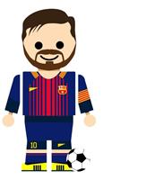 Wall-Art Wandfolie Speelfiguur voetbal Messi (1 stuk)