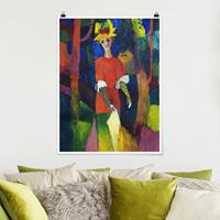 Klebefieber Poster Kunstdruck August Macke - Dame im Park