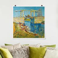 Klebefieber Poster Vincent van Gogh - Zugbrücke in Arles
