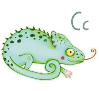 Wall-Art Wandfolie Kameleon letter C (1 stuk)