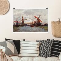 Klebefieber Poster Claude Monet - Windmühlen Zaandam