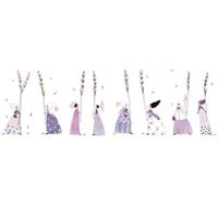 Wall-Art Wandfolie Lavendel Fee bloemen sticker (1 stuk)
