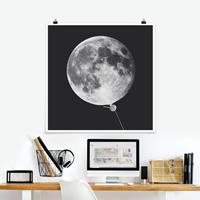 Klebefieber Poster Luftballon mit Mond