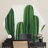 Bilderwelten Hexagon Fototapete selbstklebend Lieblingspflanzen - Kaktus