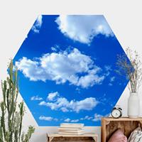 Klebefieber Hexagon Fototapete selbstklebend Wolkenhimmel