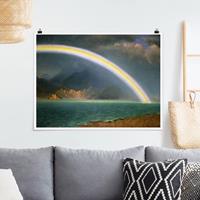 Klebefieber Poster Albert Bierstadt - Regenbogen über Jenny Lake