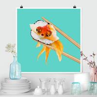 Klebefieber Poster Sushi mit Goldfisch