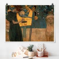 Klebefieber Poster Gustav Klimt - Die Musik