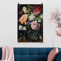 Klebefieber Poster Kunstdruck Daniel Seghers - Vase mit Blumen